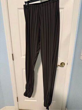 Porto Black Vertical Pinstripe Trousers